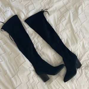 Marc Fisher Black Suede Boots - OTK over the knee - Size 7.5 Women